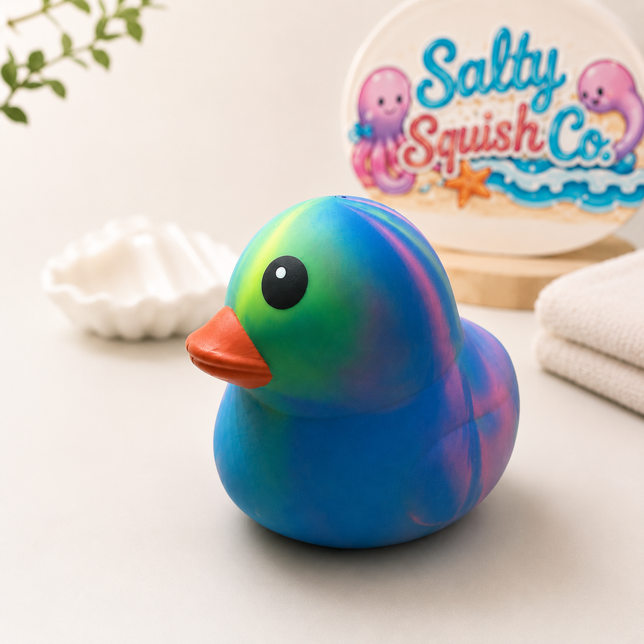 TIE DYE SQUISHY DUCK